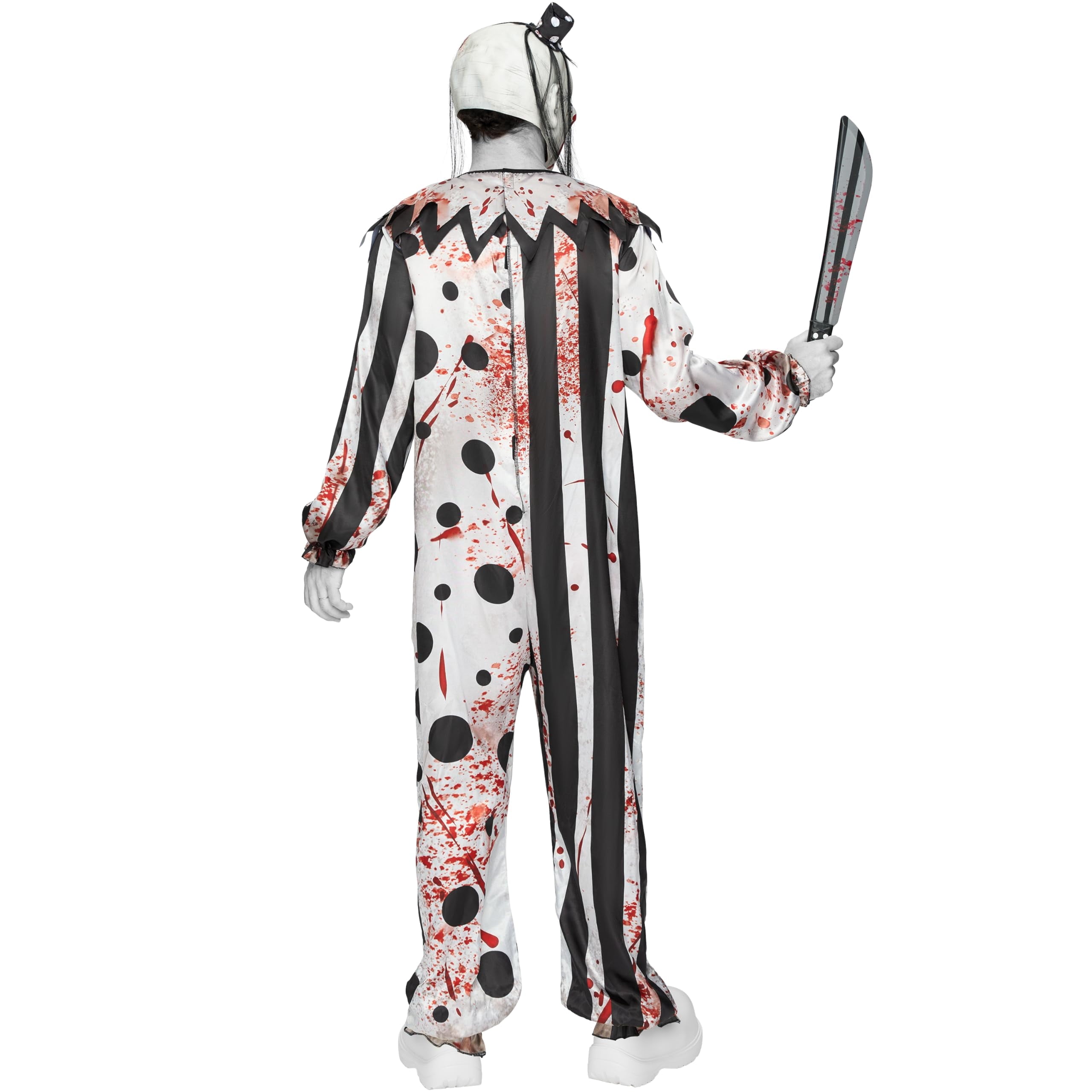 Joyfy Scary Clown Costume for Men Adult Halloween Costumes Killer Clown Halloween Outfit Set Fancy Dress Cosplay