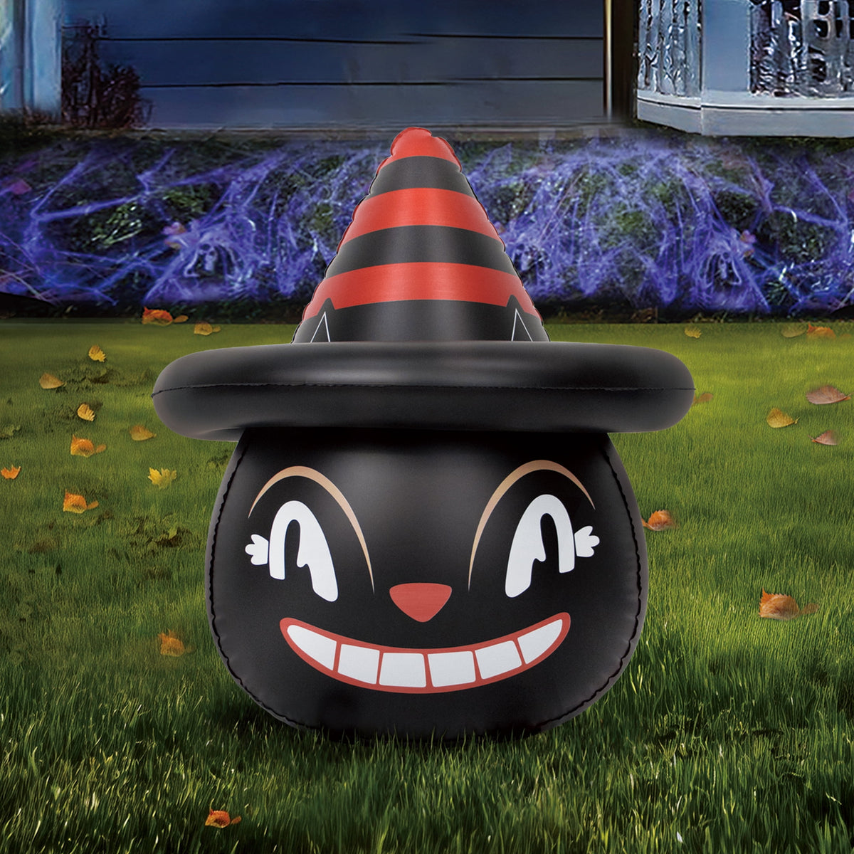Blow-Up Vintage Cat Yard Inflatable, Multicolor, 2.5', Halloween by Way To Celebrate