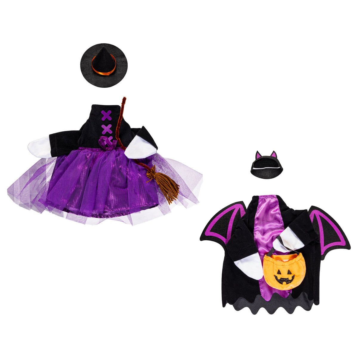Mainstays Halloween Witch & Bat Porch Goose Outfit, Set of 2