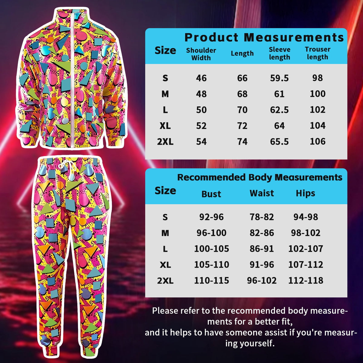 GYQMBT 80s 90s Men's Sportswear, Party Hip Hop Windbreaker 90s Disco Sportswear, 80s Adult Bizarre Costume 8 Piece Set, Black, M