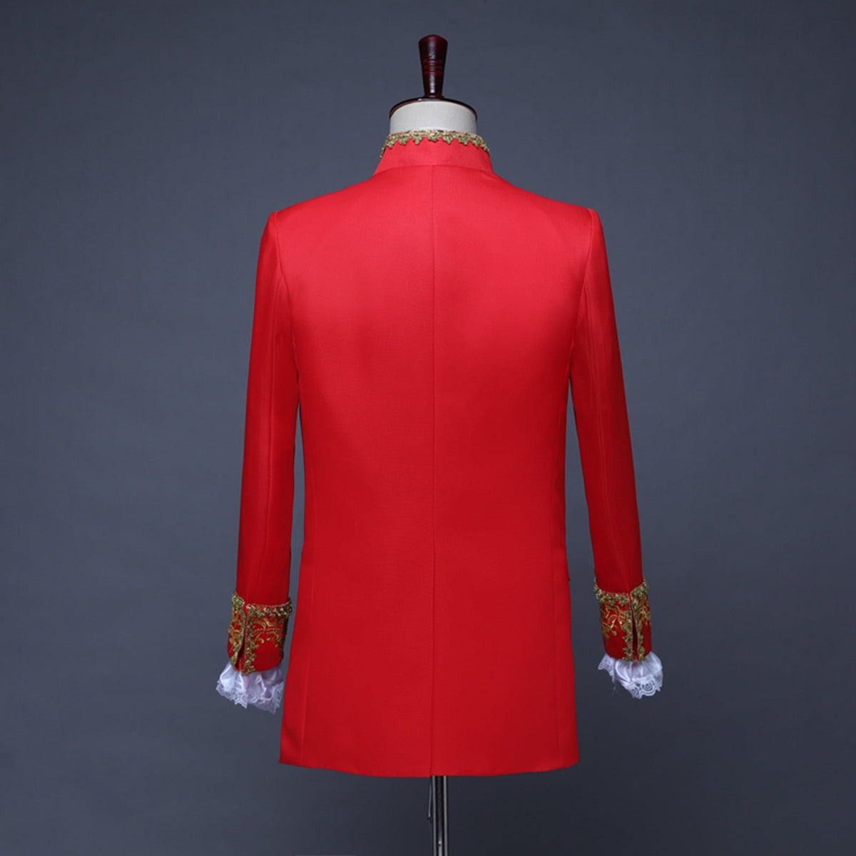 Odeerbi Mens Steampunk Tailcoat Gothic Medieval Gold Embroidery Jacket Halloween Tuxedo Coat Frock Uniform European Court Performances Prince Uniforms Coat White