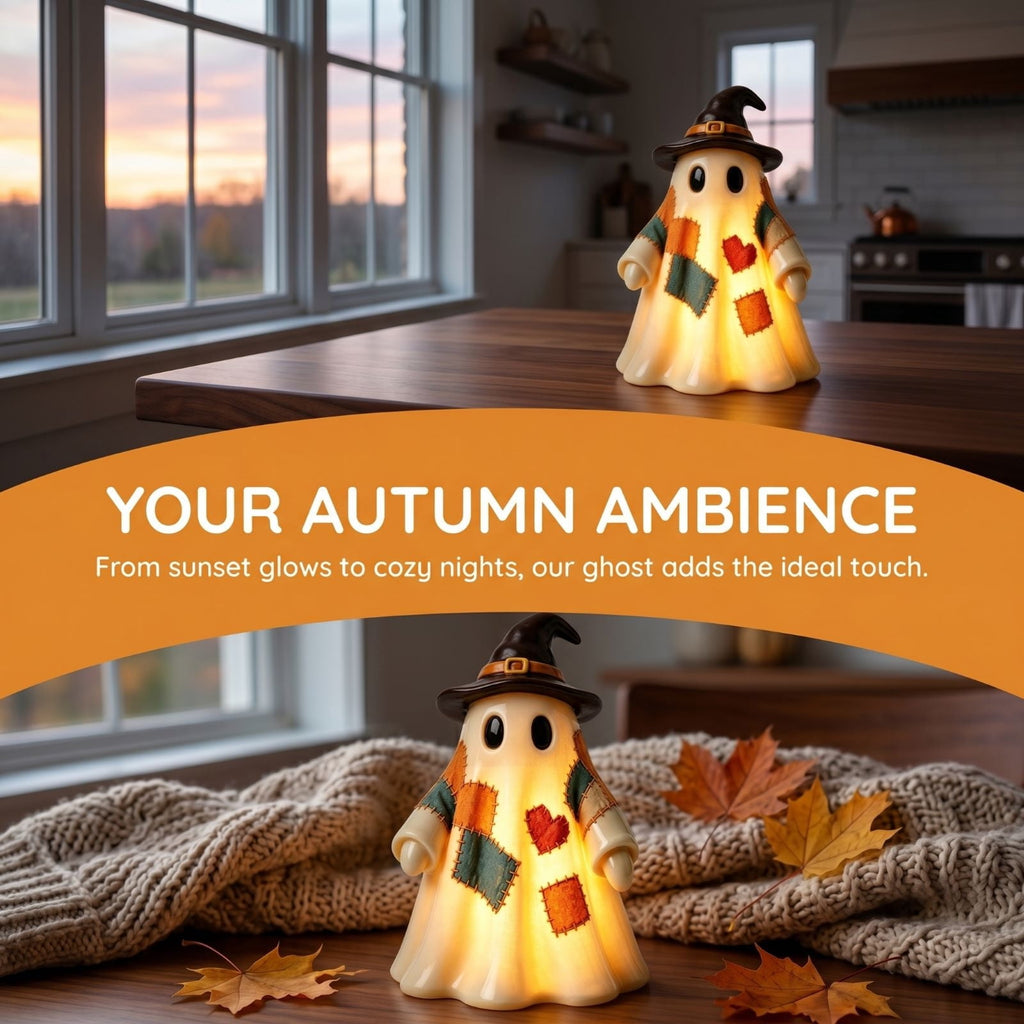 YZEGDCH Halloween 3D Ghost Campfire Flickering Night Light 2 Funny Roasting Marshmallows at Campfire LED Electric Faux Flameless Campfire Nightlight Funny Halloween Decor