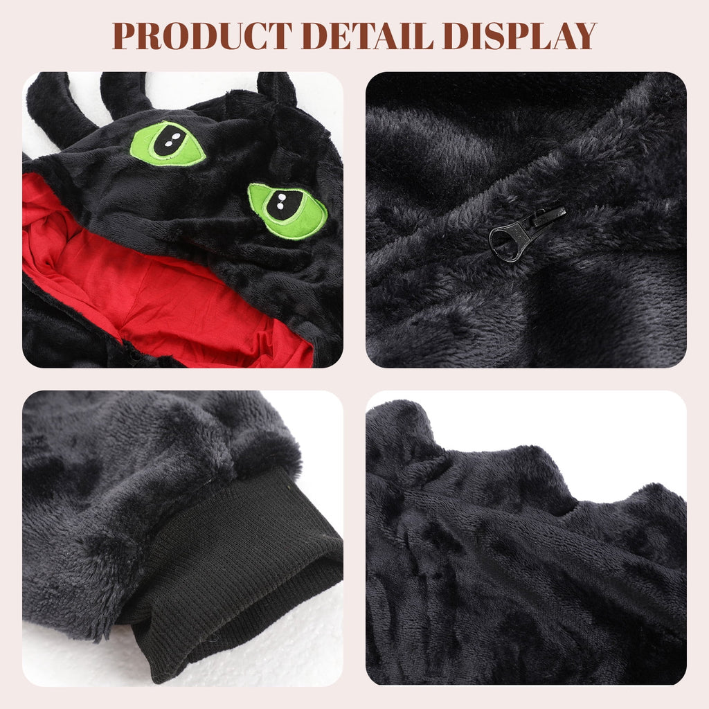 GOBWCOT Kids Onesie Pajamas Dragon Costume Children Animal Sleepwear Jumpsuit Cosplay for Boys and Girls