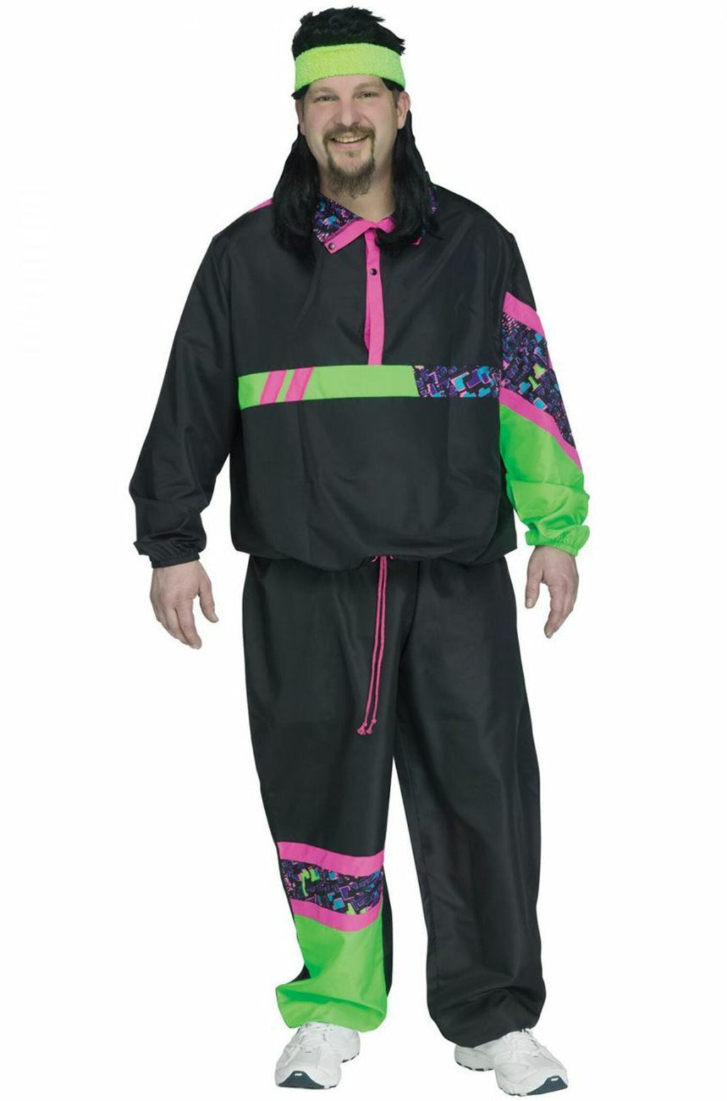 Men's 80's Track Suit Adult Costume | Plus Size