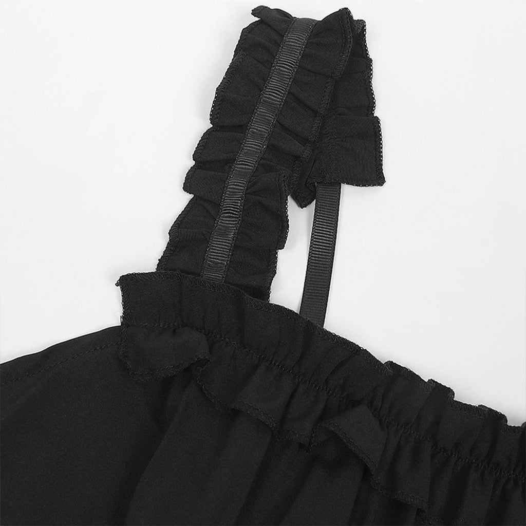 Wiyuqeen Women's Gothic Lace Dress Halloween Vampire Corset Lace-up Mini Dress with Detachable Choker Steampunk Victorian Pirate Dresses