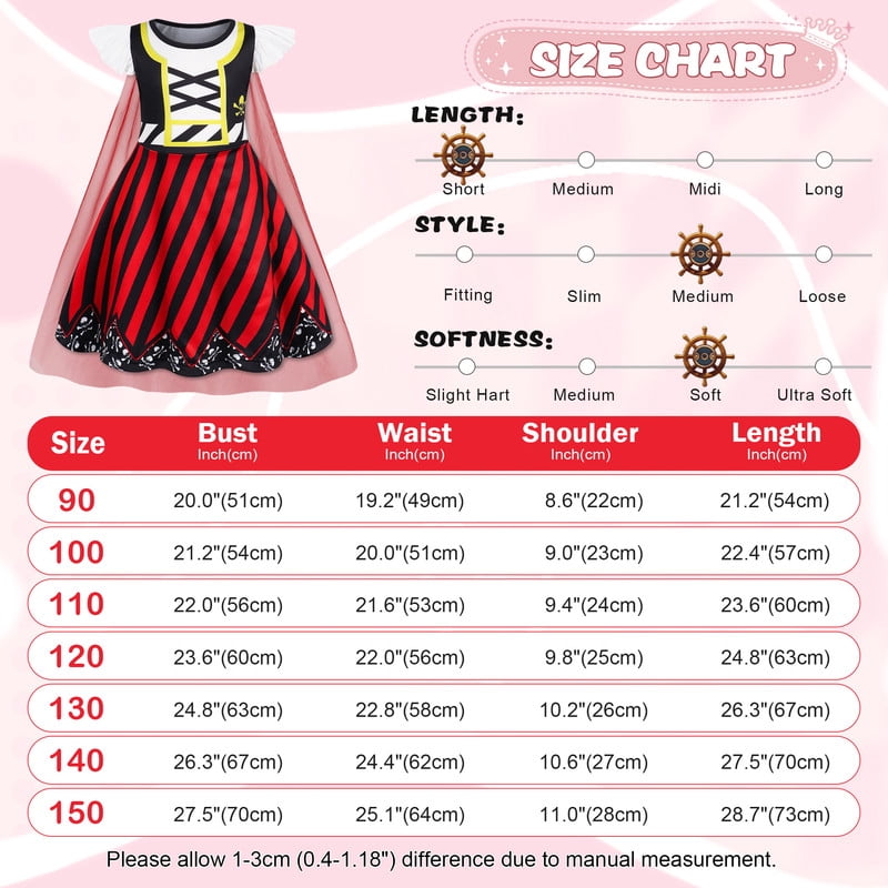 Benylion Girls Ice Princess Dress Halloween Cosplay Costumes With Tulle Cape Kids Birthday Party Dress up Outfit for 7-8 Years