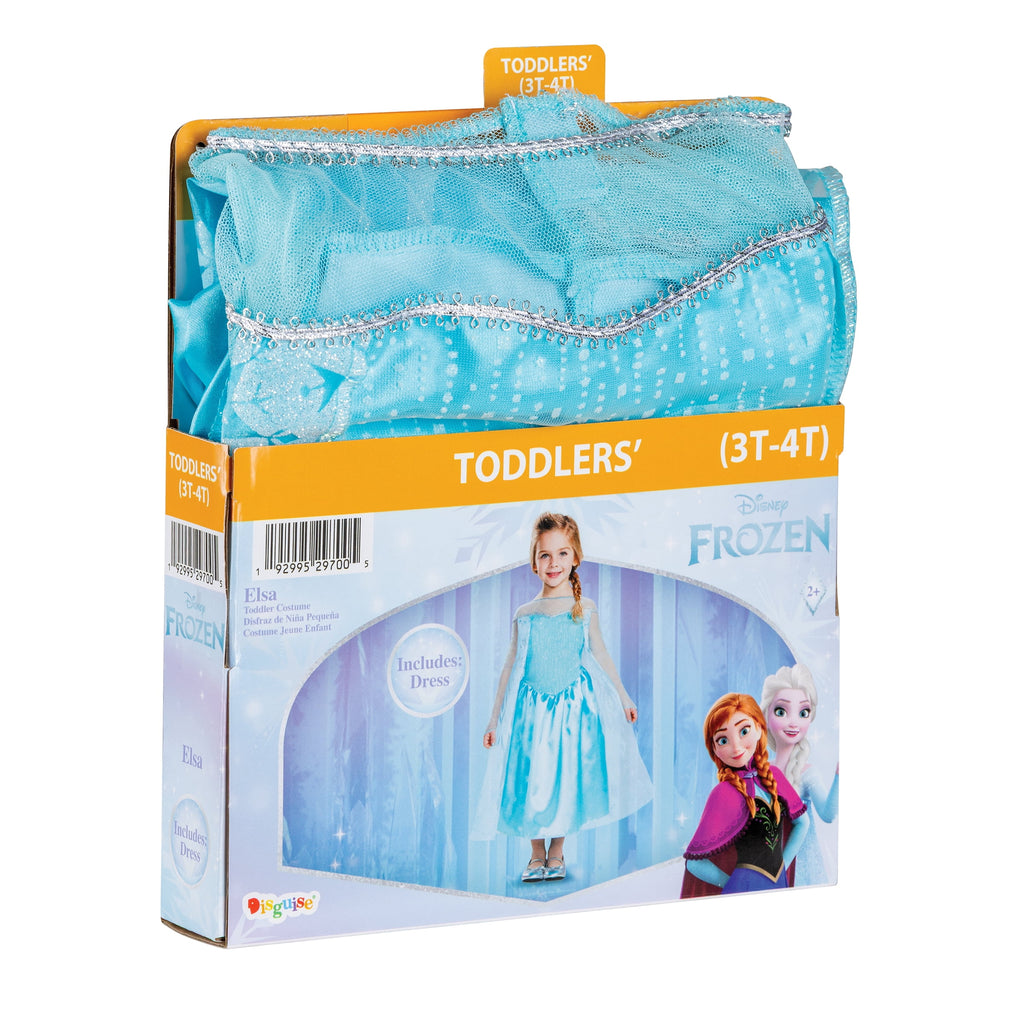 Disney Frozen Elsa Halloween Costume for Children, Toddlers Size 3T-4T, by Disguise