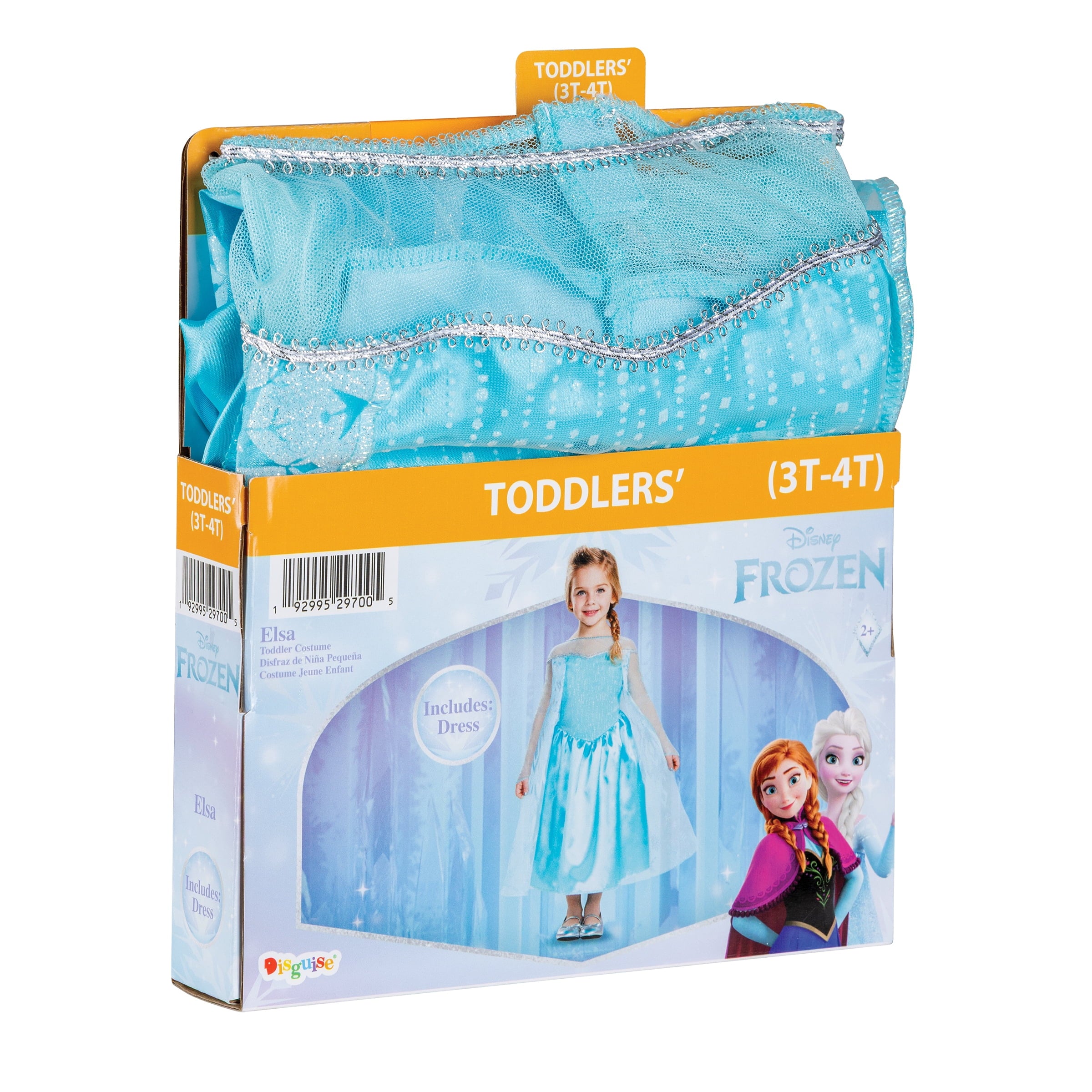Disney Frozen Elsa Halloween Costume for Children, Toddlers Size 3T-4T, by Disguise