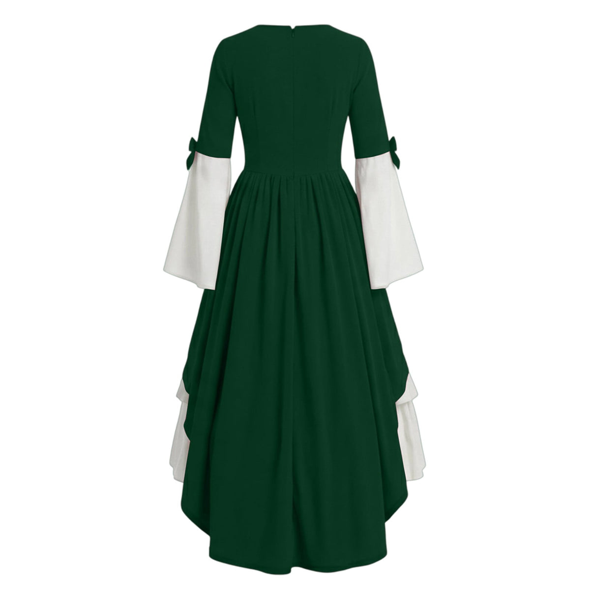 Gothic Dresses for Women Medieval Renaissance Halloween Costume Lace Up Corset High Low Ruffle Hem Square Neck Vintage Gown