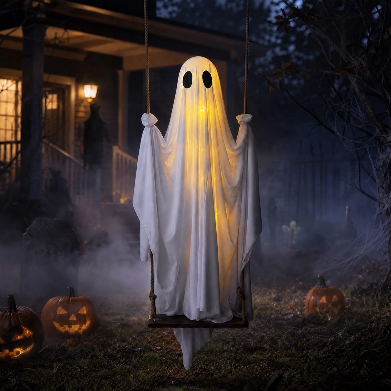 Clearance Halloween Ghost Bubble Bath Lamp, Cute Bathtub Ghost Night Lights for Halloween Decor, Reading Books Nightlight, Halloween Decorations for Indoor Readers & Book Lover Desk Home Party Gifts
