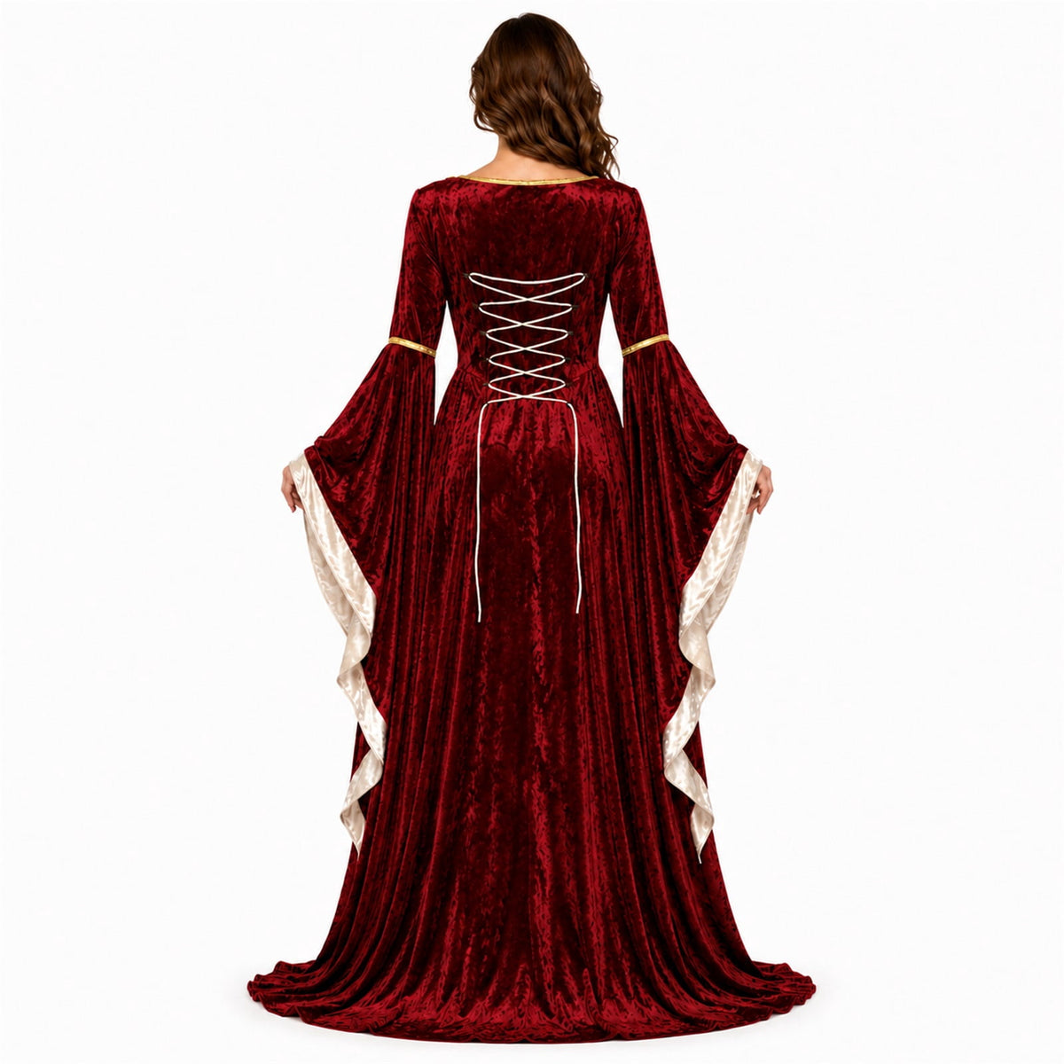 Witch Dress for Women Costume Halloween Vampire Dress 2026 Gothic Witch Costume Women Renaissance Medieval Velvet Outfit Cosplay Party White S