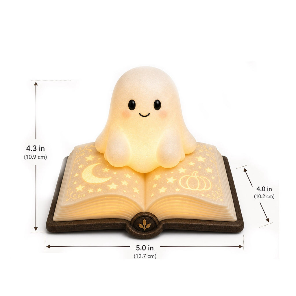 Clearance Halloween Ghost Bubble Bath Lamp, Cute Bathtub Ghost Night Lights for Halloween Decor, Reading Books Nightlight, Halloween Decorations for Indoor Readers & Book Lover Desk Home Party Gifts