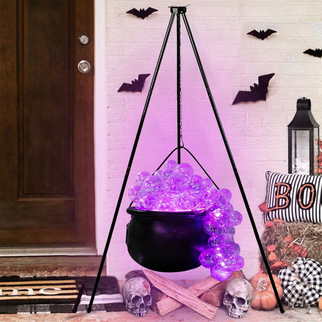Muecwrye Halloween Decorations Outdoor, Halloween Clearance! Halloween Witches Cauldron with Lights, DIY Bubbling Cauldron Set Decor for Home Porch Outside, Halloween Party Supplies( Without Tripod)