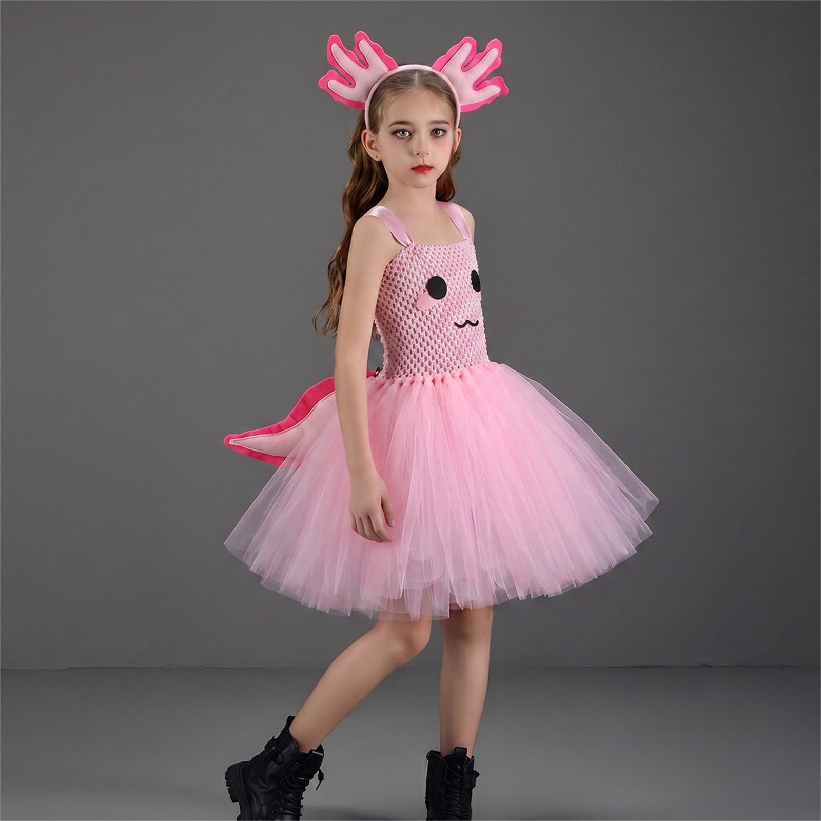 Gunia Girls Halloween Costume Dinosaur Dress Outfits Sparkly Performance Holiday Party Dress Up Play,Size 2-12 Years