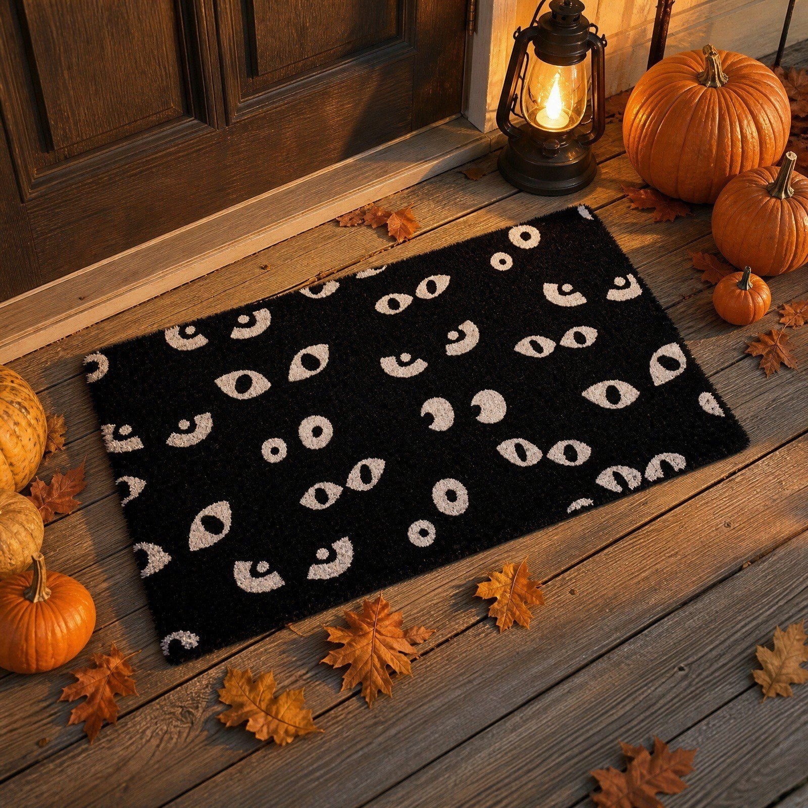 Tepsmf Halloween Doormat 19.7x31.4IN Soft Non Slip Halloween Bathroom Rug For Front Doors Porches And Witch-themed Home Decor