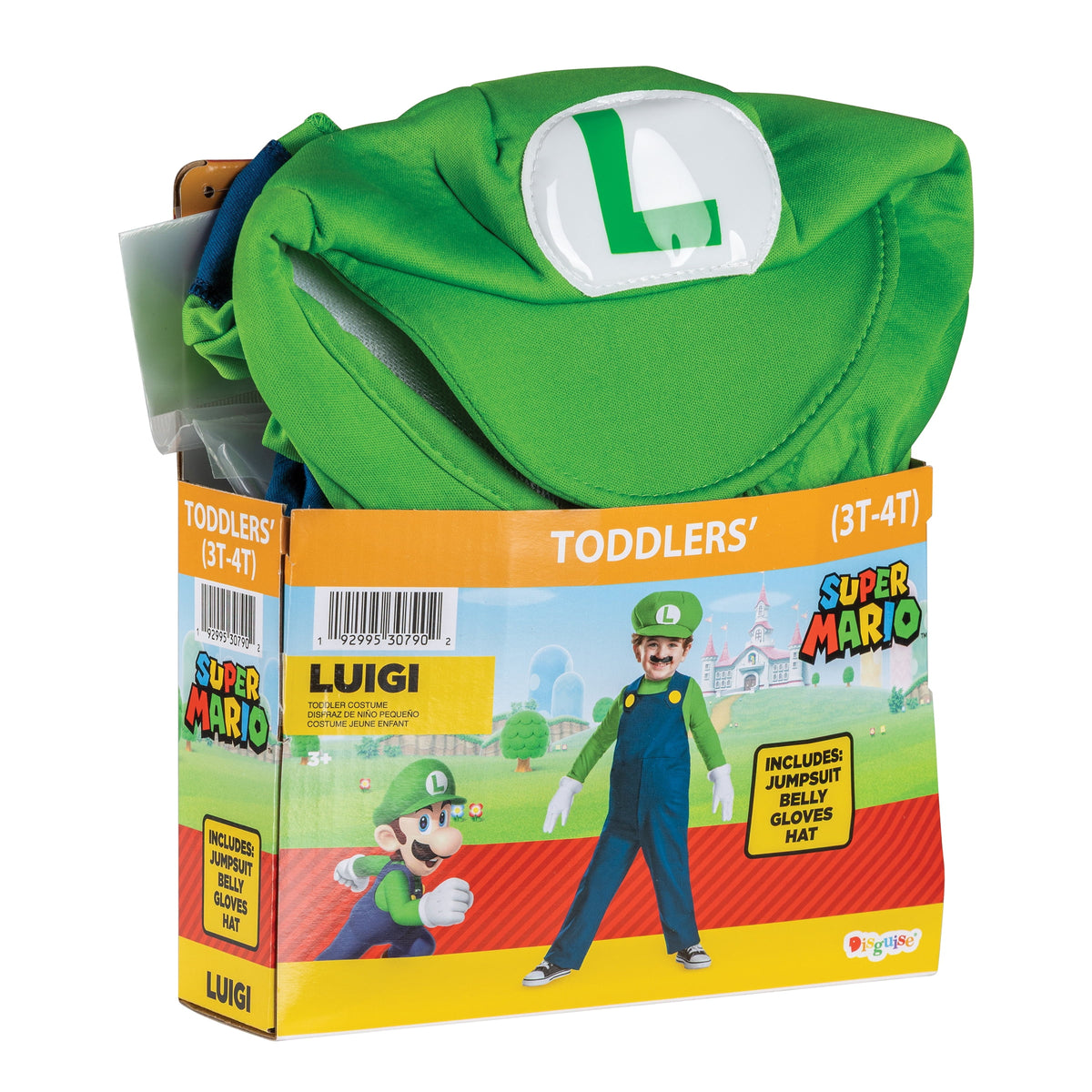 Nintendo Super Mario Bros. Luigi Halloween Costume for Children, Toddlers Size 2T, by Disguise