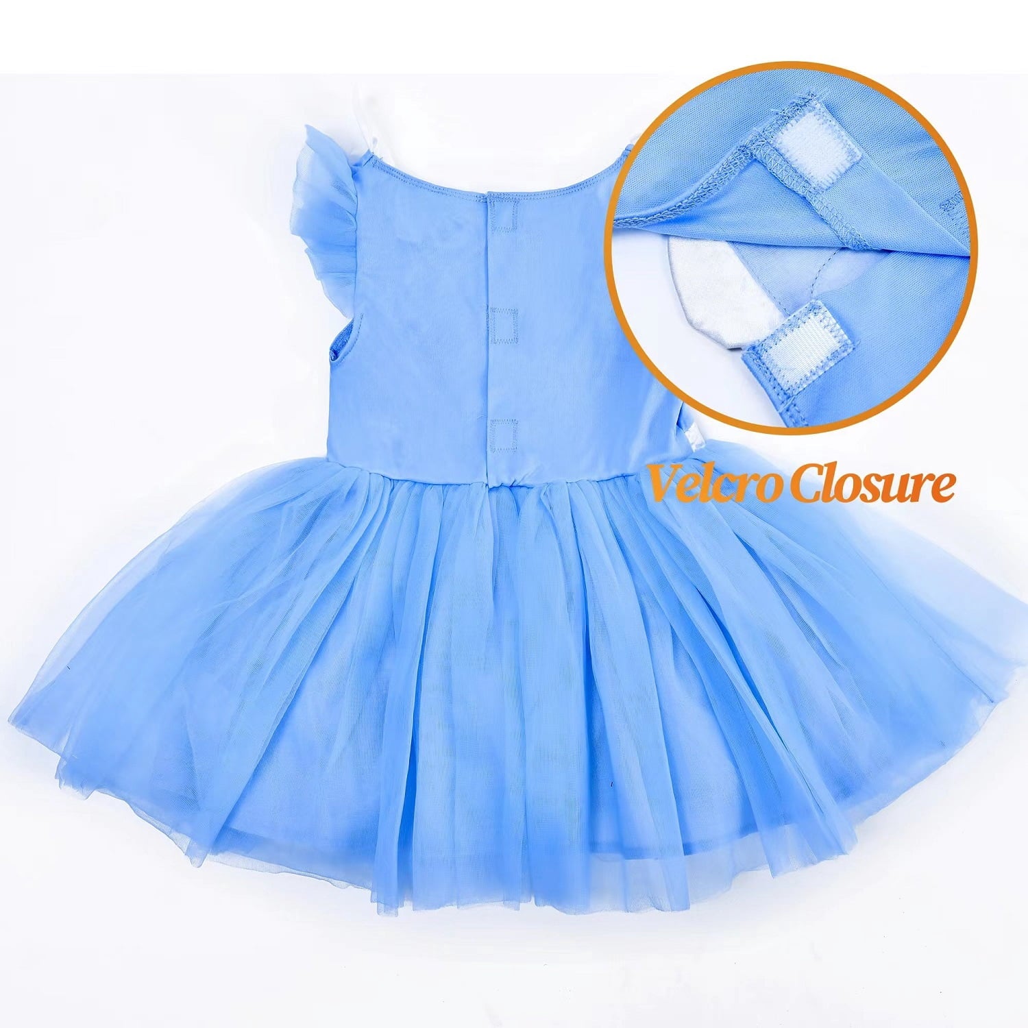 IKALI Baby Girls Princess Costume Dress up Clothes, Toddler Tutu Blue Outfit for Birthday Party 6M-4T
