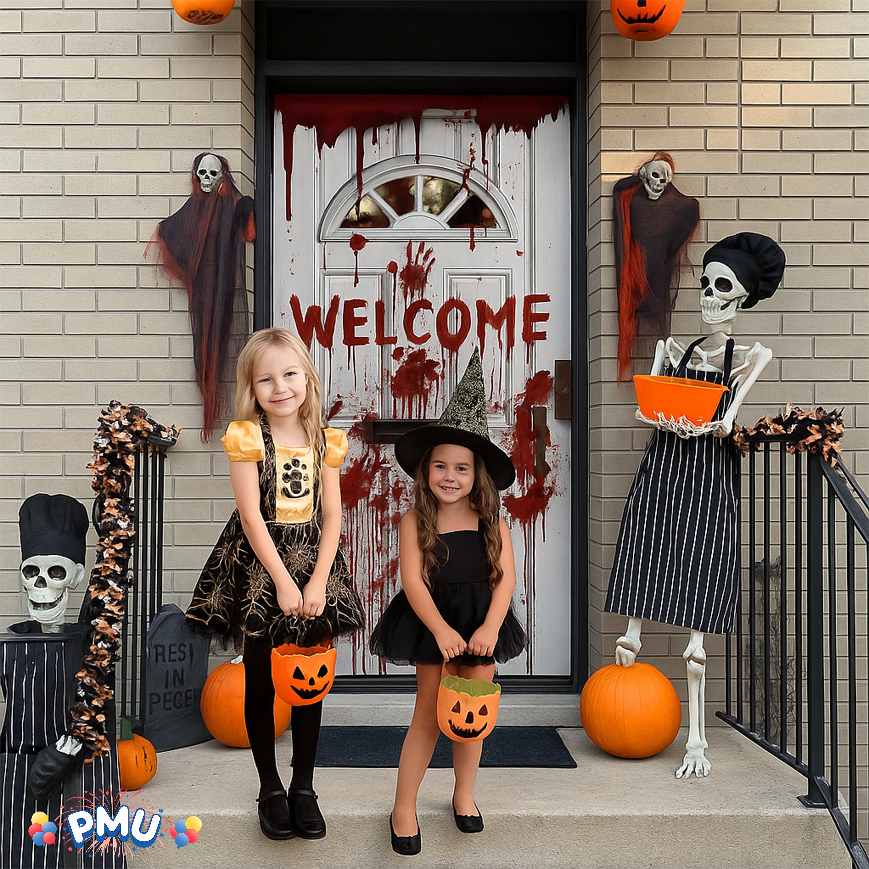 PMU Halloween Microwave Door Decoration 12in x 24in (1/pkg) Pkg/1
