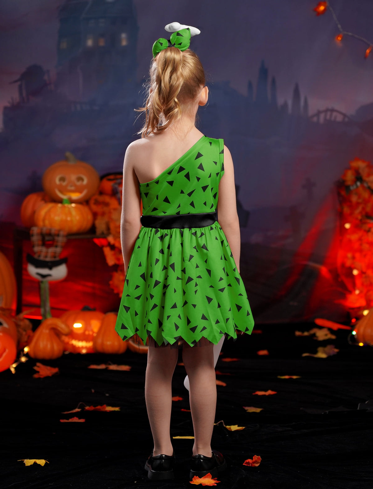 Kids Baby Bam Bam Costume Flintstone Costume Caveman Cavegirl Historical Stone Age Themed Birthday Outfit for Girls Boys Halloween Cosplay Dress Up Photo Shoot 2-3 Years Girl - Orange