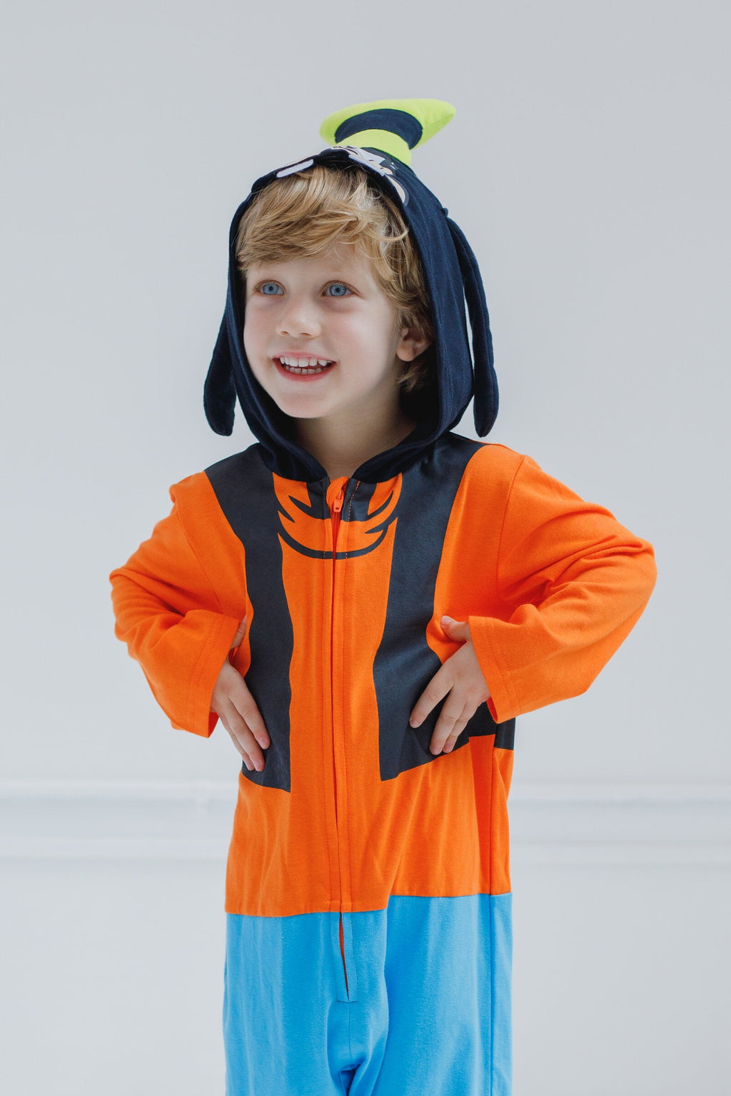 Disney Mickey Mouse Goofy Toddler Boys Zip Up Cosplay Coverall