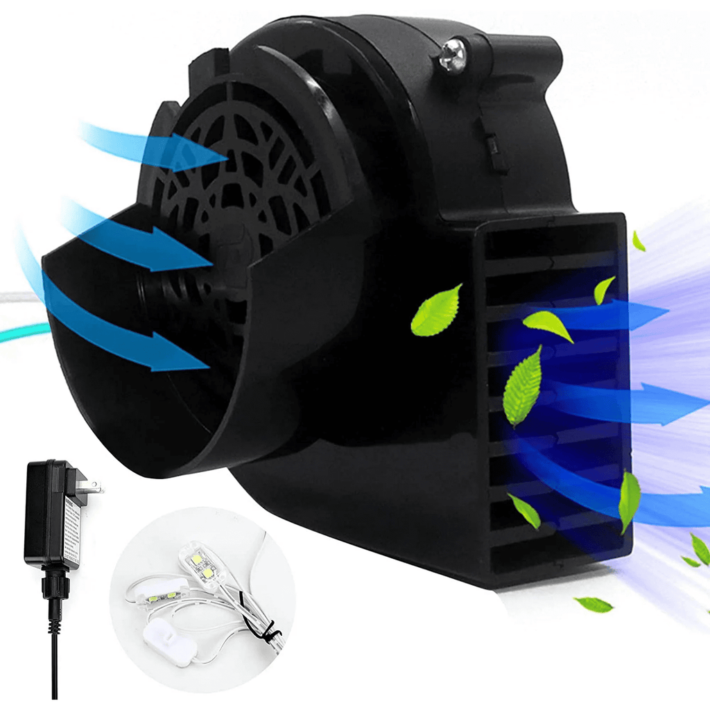 2 Pack Inflatable Air Blower Replacement, Air Fan Blower Motor for Halloween Christmas Airblown Inflatables, for Garden Yard Holiday Decor, 12V/ 1.0A Adapter