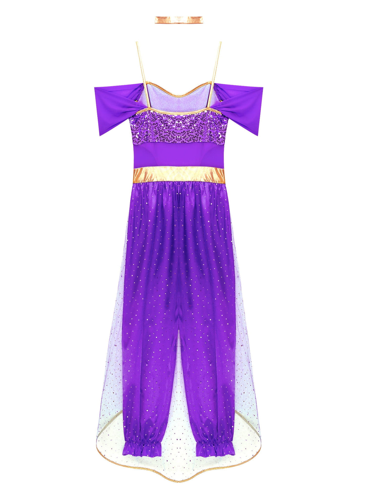 YiZYiF Women's Arabian Princess Dance Costume Halloween Party Fancy Dress Shiny Belly Dance Jumpsuit Turquoise B 4XL