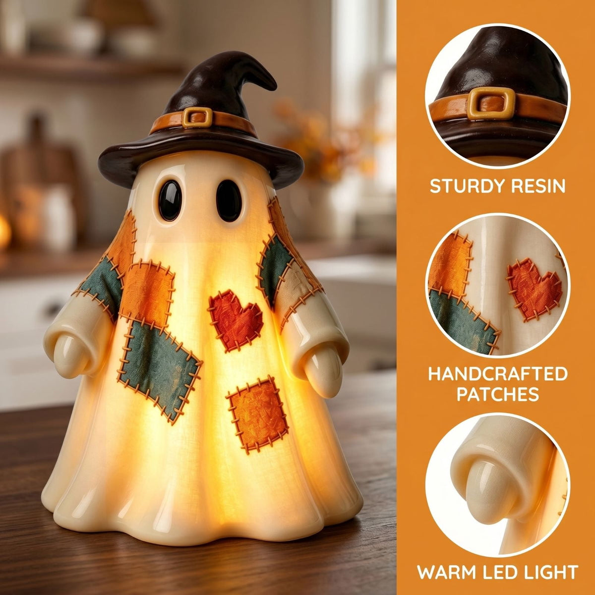 YZEGDCH Halloween 3D Ghost Campfire Flickering Night Light 2 Funny Roasting Marshmallows at Campfire LED Electric Faux Flameless Campfire Nightlight Funny Halloween Decor