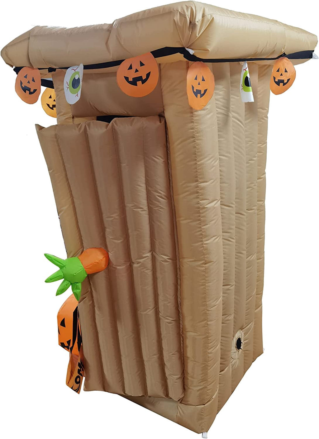 CozyBox 6FT Halloween Animated LED Inflatable Spooky Outhouse with Monster Holiday Yard Decoration