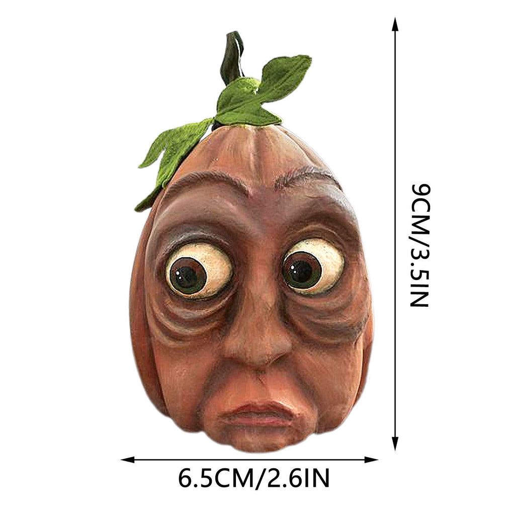 Happy Halloween Pumpkin Decorations for Yard - Funny Resin Jack O Lantern with Weighted Base - Outdoor Fall Decor for Porch,Garden,and Home Party