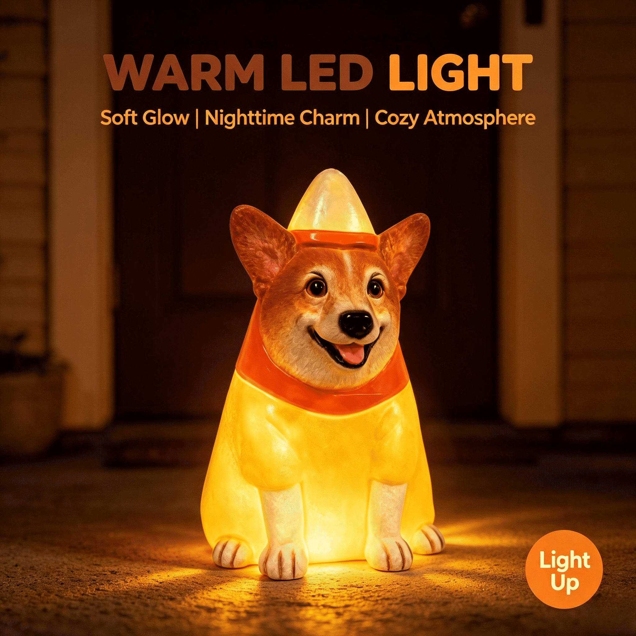 Clearance! Christmas Golden Retriever Statue with LED Lights, Cute Dog Holding Puppy Figurine, Christmas Decoration Indoor Outdoor, Gift for Kiddo Adults