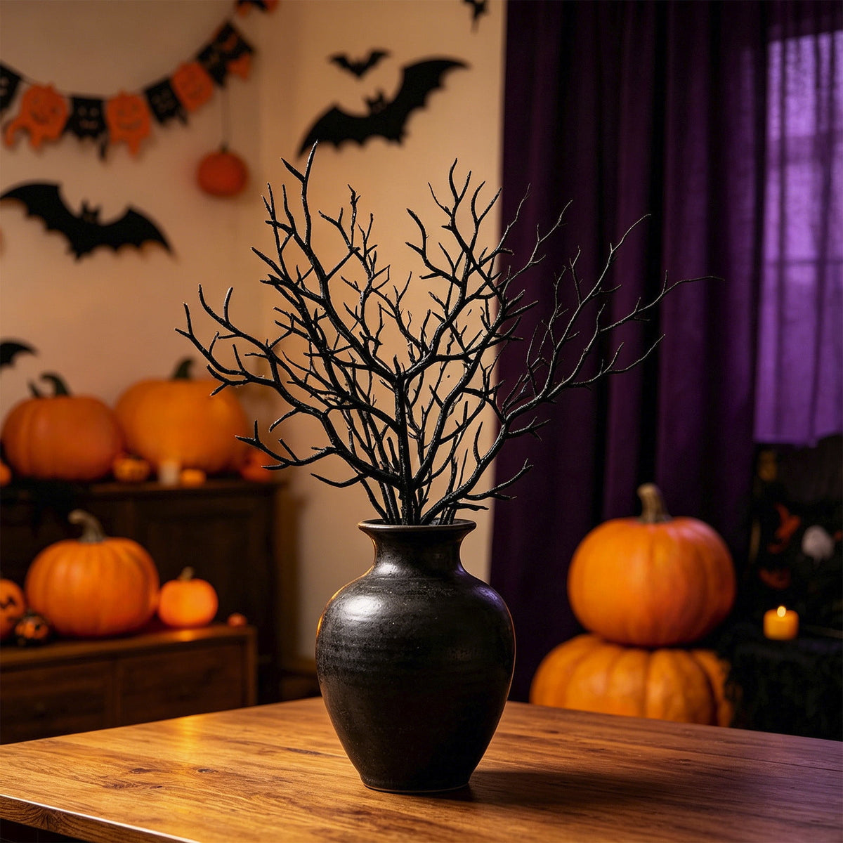 SCNOR Artificial Fall Floral Pick with Pumpkin Maple Leaf Sunflower, Halloween Thanksgiving Table Centerpiece for Home Decor