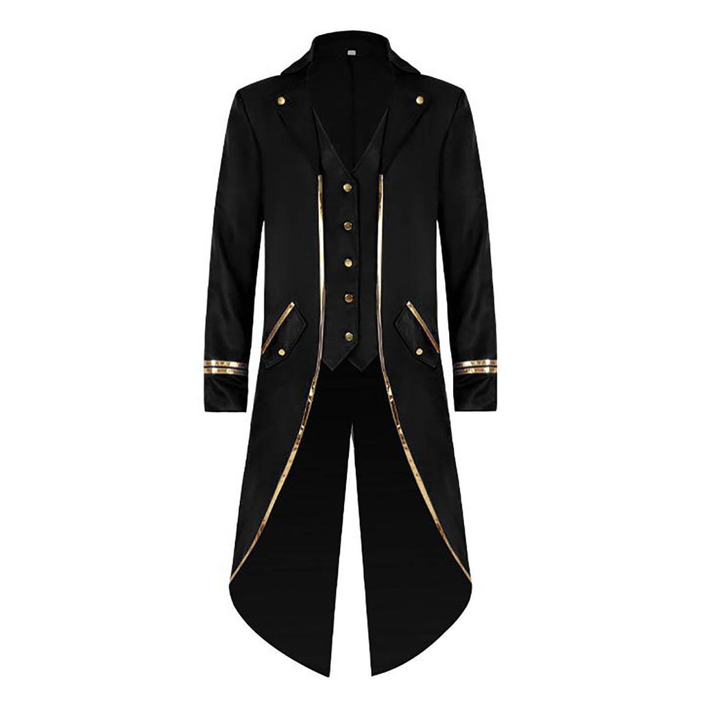 Men Clearance LYXSSBYX Mens Jackets Fall Fashion Halloween Men's Costume Men's Mid Length Retro Tuxedo Costume