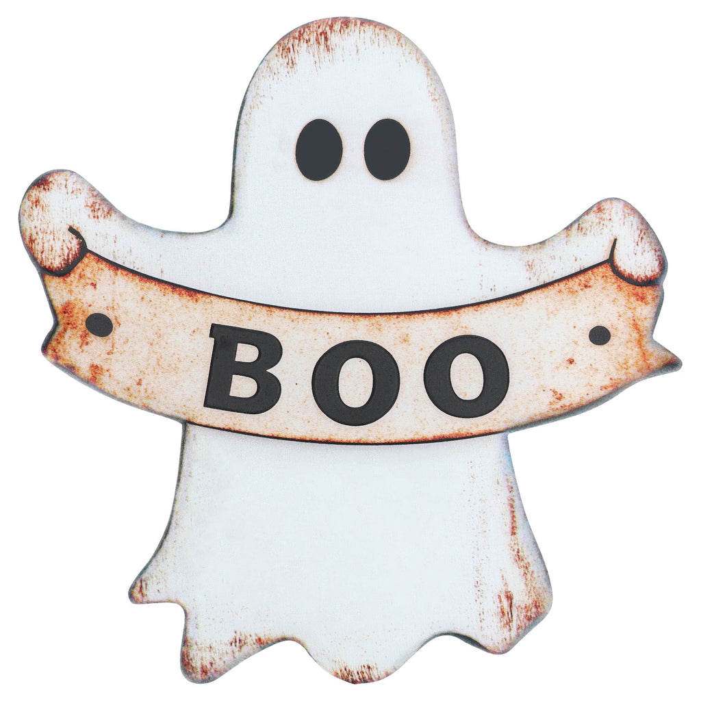 Metal Ghost Yard Stake Decoration, Black and White, 18", Halloween by Way To Celebrate