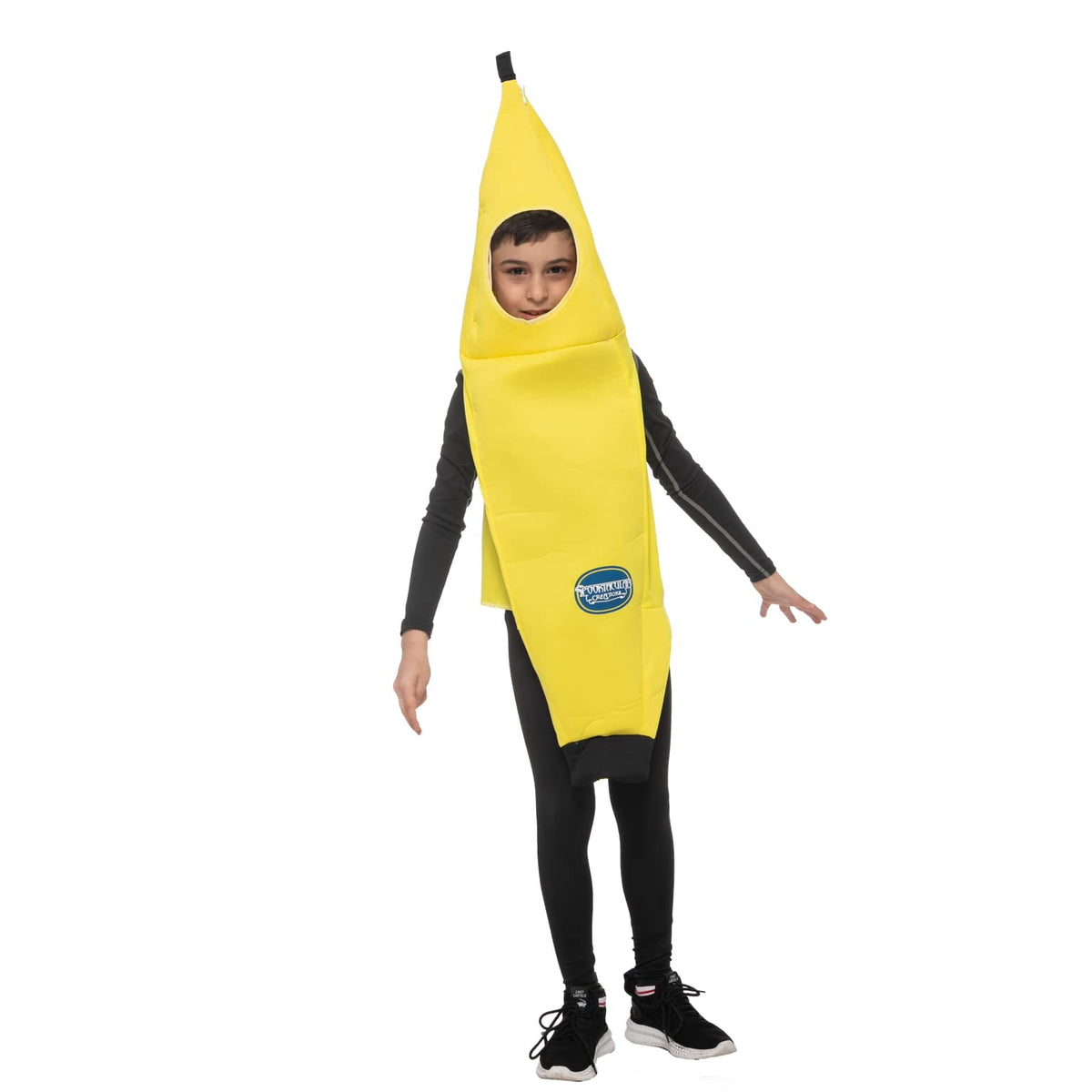 Joyfy Men's Banana Costume for Adult Funny Fruit Costume Banana Halloween Fancy-Dress Costume for Themed Party Cosplay