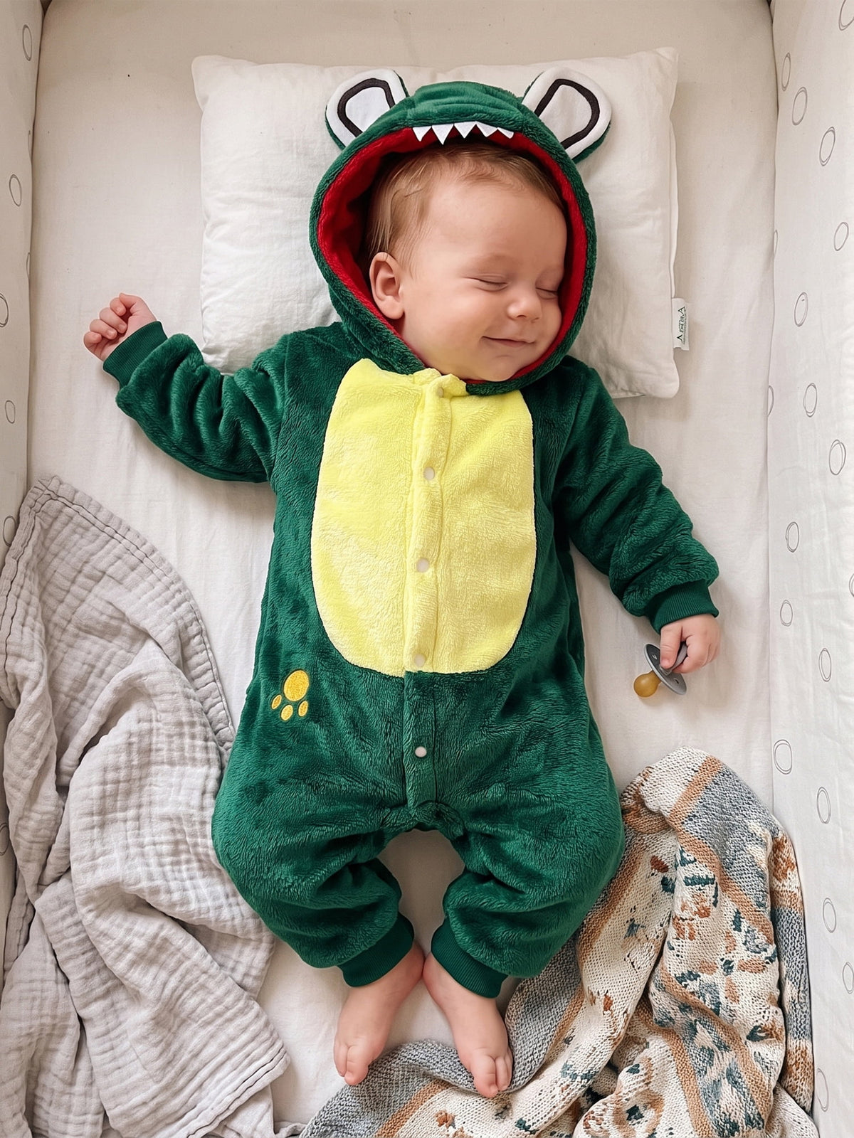RUINIXCW Toddler Baby Boy Girl Halloween Animal Costume Kids Infant Baby Fleece Jumpsuit Warm Fall Winter Clothes Long Sleeve Hooded Romper Snowsuit