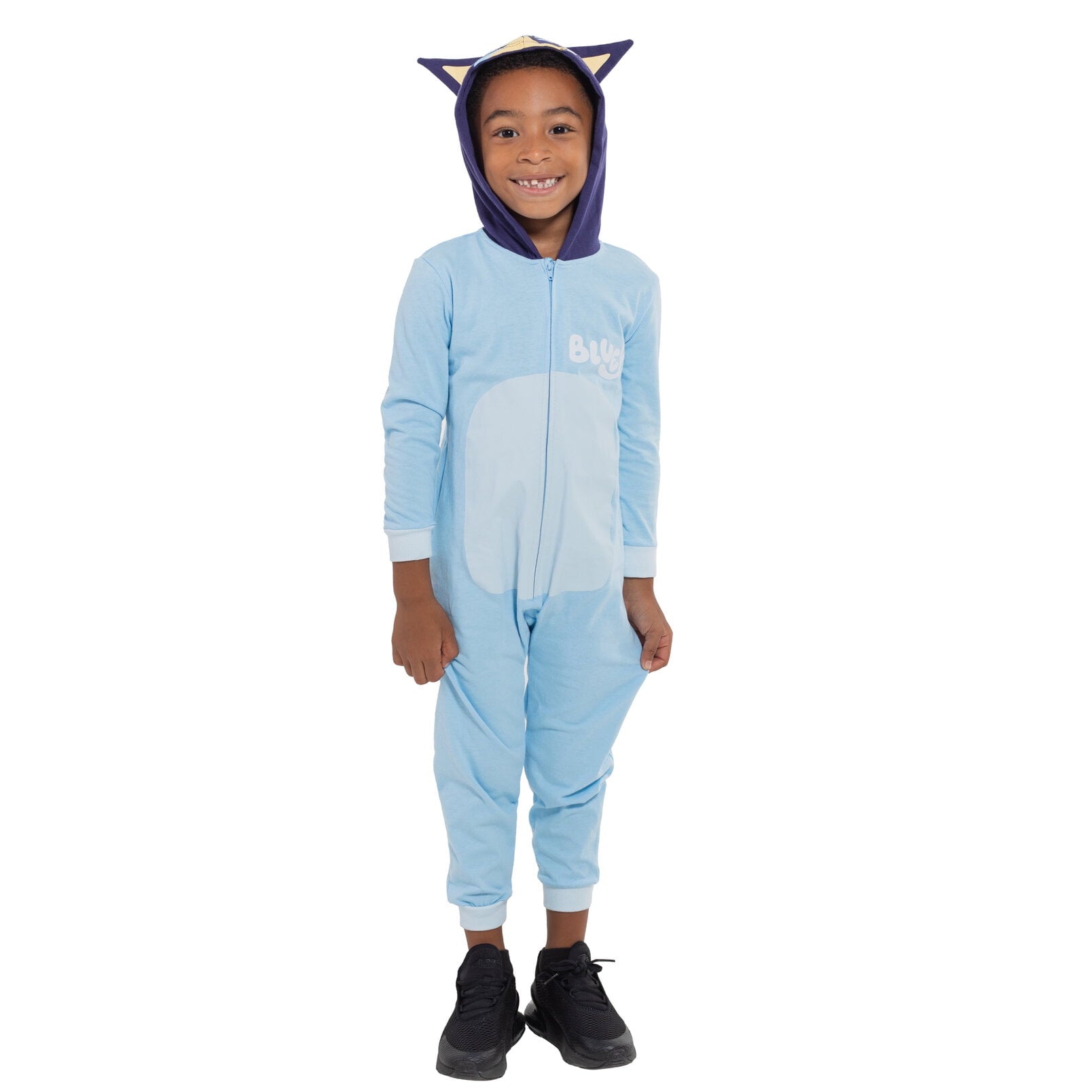 Bluey Little Kids' Boy or Girl Cosplay Hooded Coverall Bingo Orange