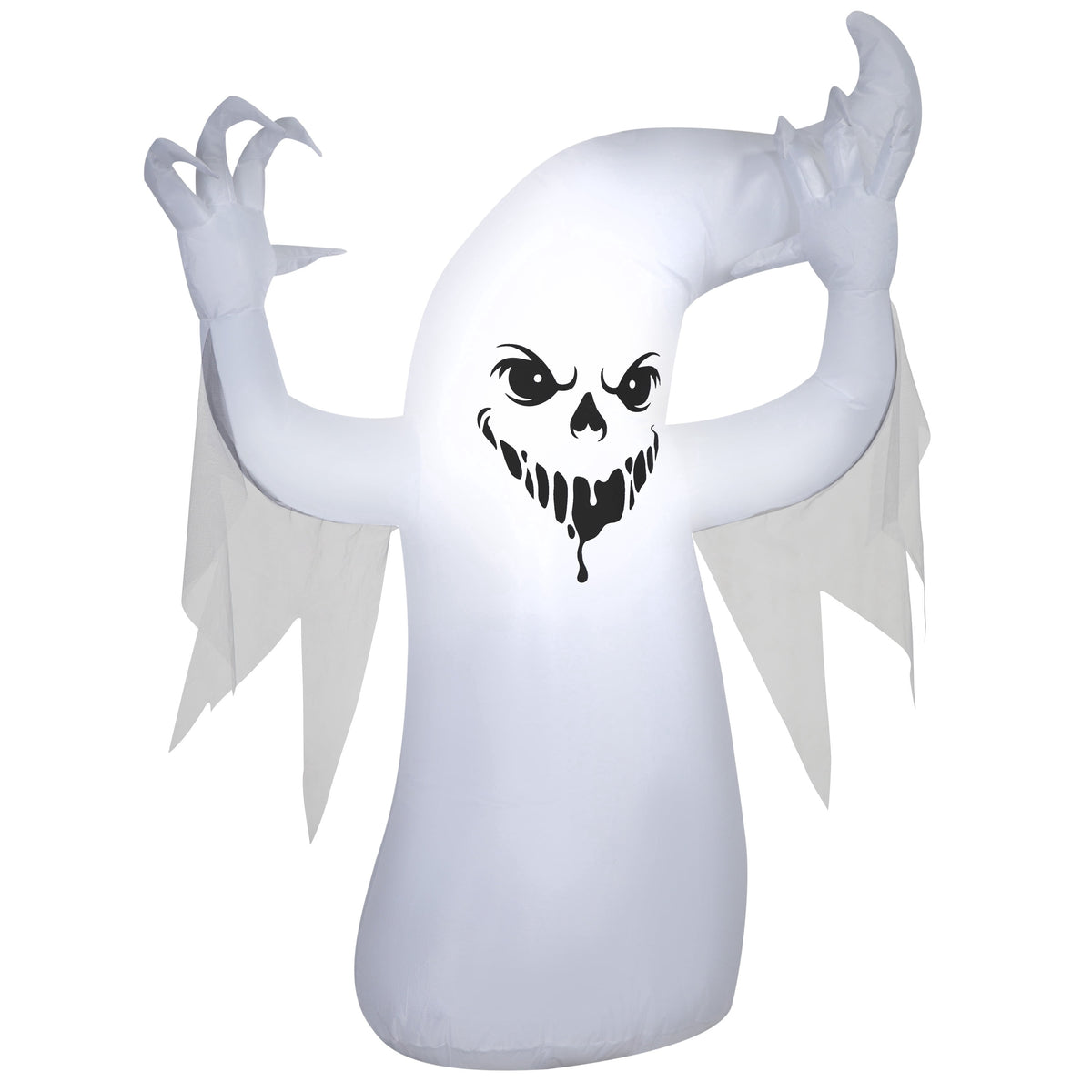 Scary Ghost Airblown Yard Inflatable, Black and White, 4', Halloween by Way To Celebrate