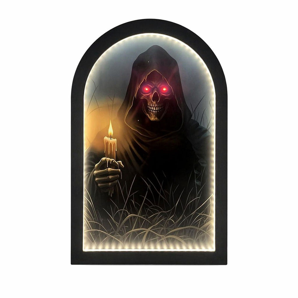 Clearance Martha Stewart Ghost Mirror,Light Up Ghost Mirror,Spooky Halloween Decorations Indoor for Wall Table Mantel Room Home Office Party