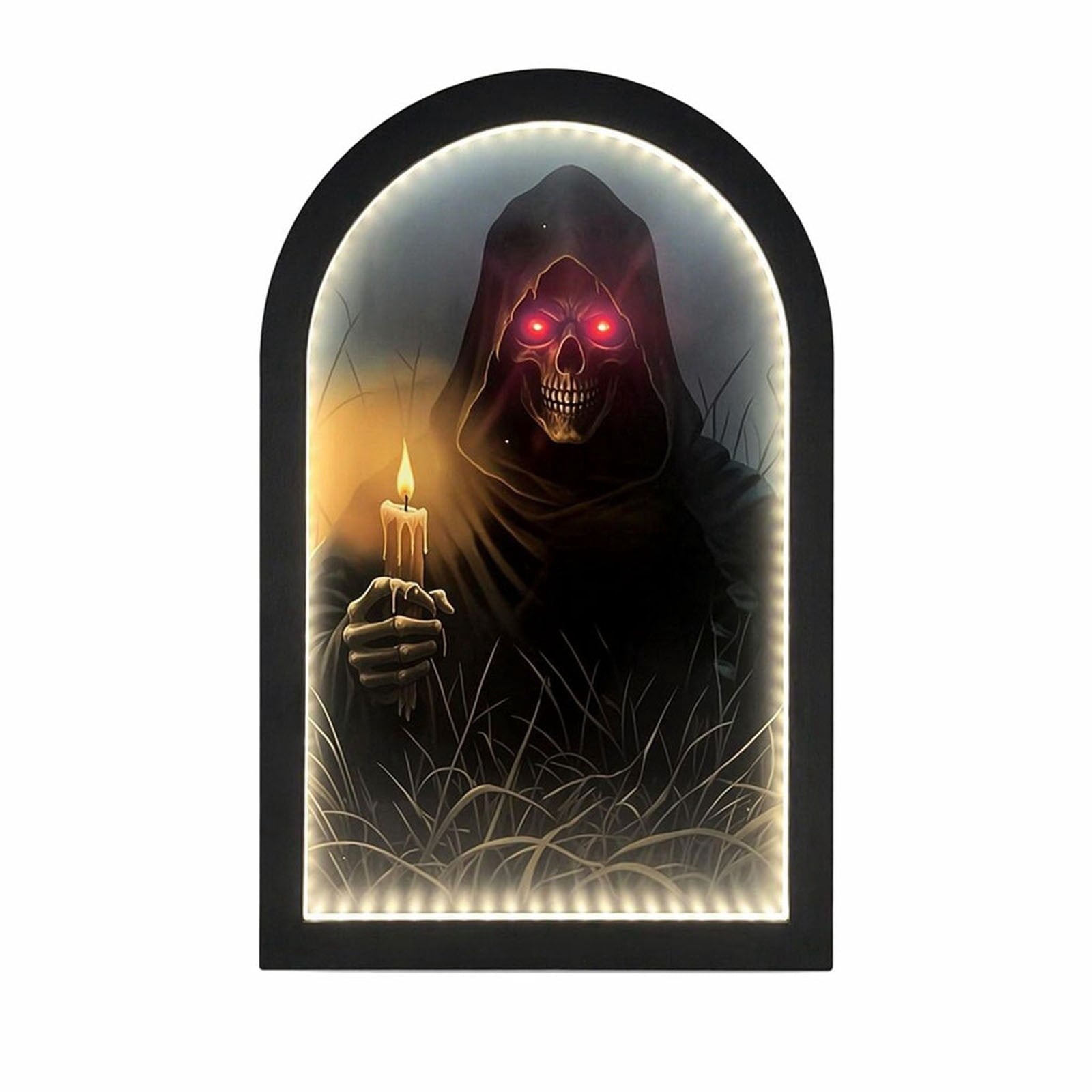 Clearance Martha Stewart Ghost Mirror,Light Up Ghost Mirror,Spooky Halloween Decorations Indoor for Wall Table Mantel Room Home Office Party
