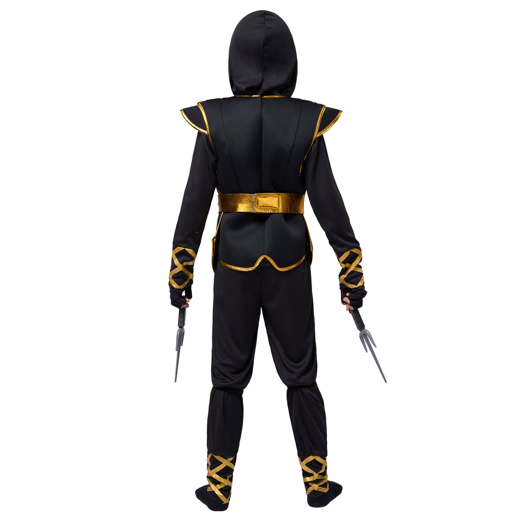 Joyfy Kids Golden Ninja Costume for Toddler Boys Halloween Dress Up Age Up to 12 Years
