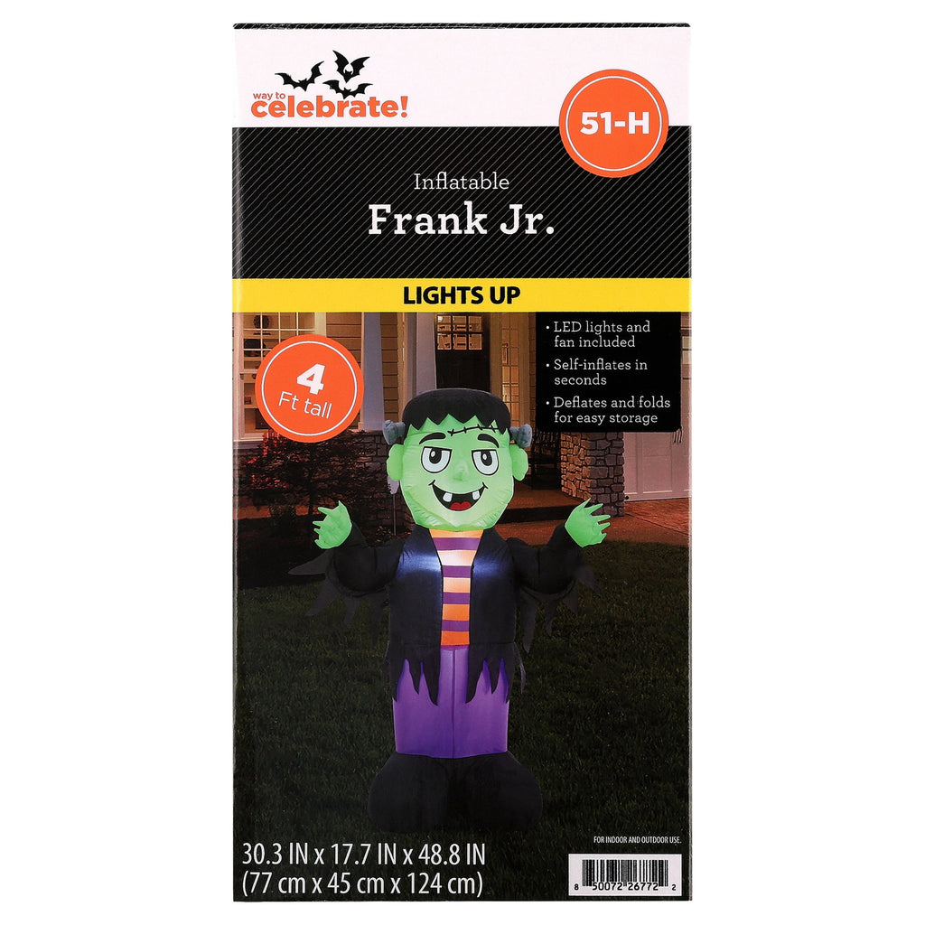 Frank Jr. Airblown Yard Inflatable, Multicolor, 4', Halloween by Way To Celebrate