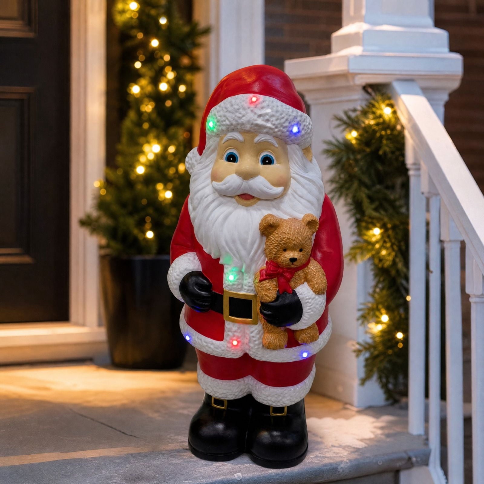 Clearance! Christmas Golden Retriever Statue with LED Lights, Cute Dog Holding Puppy Figurine, Christmas Decoration Indoor Outdoor, Gift for Kiddo Adults