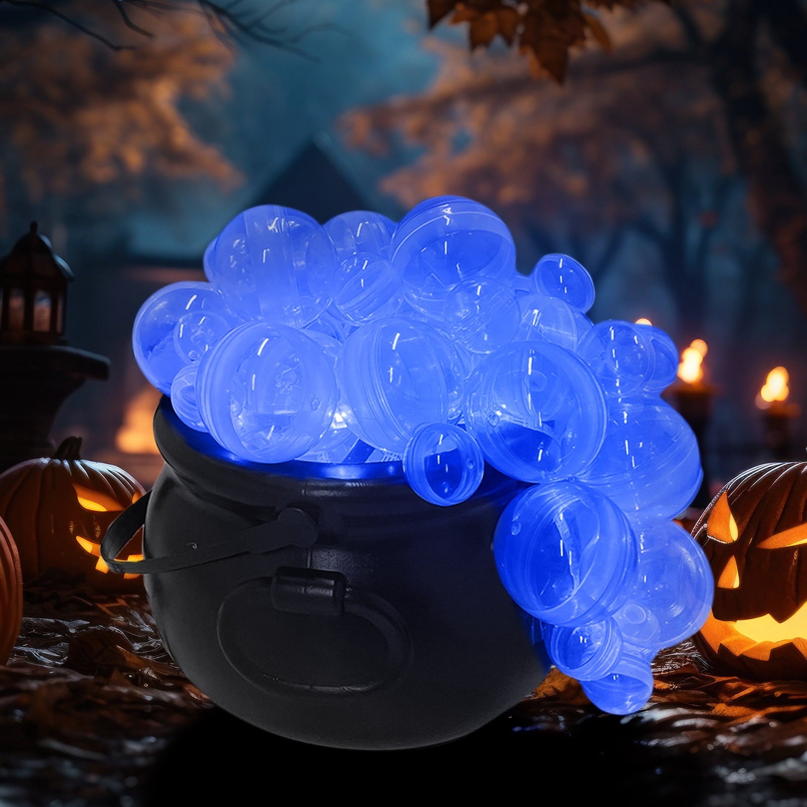 Muecwrye Halloween Decorations Outdoor, Halloween Clearance! Halloween Witches Cauldron with Lights, DIY Bubbling Cauldron Set Decor for Home Porch Outside, Halloween Party Supplies( Without Tripod)