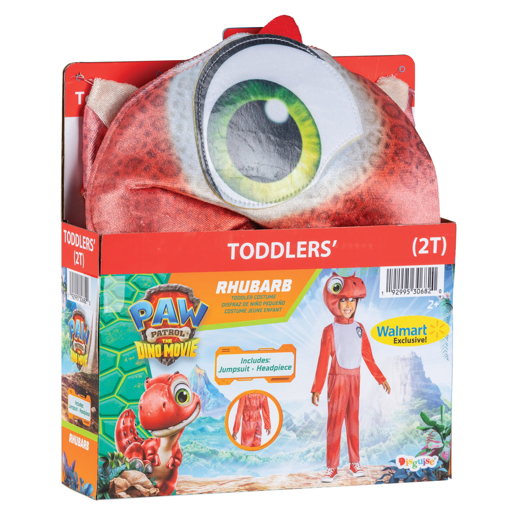Paw Patrol Rhubarb Dino Halloween Costume for Children, Toddlers Size 3T-4T, by Disguise