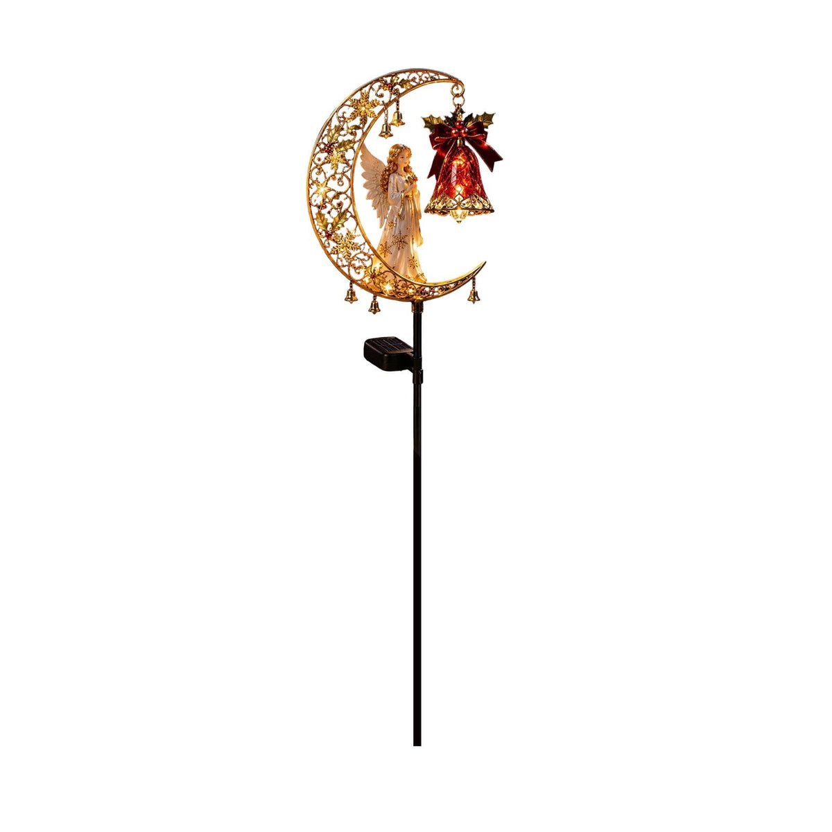 Halloween Witch Cauldron Garden Stake Lights, 2.7Ft LED Color Waterfall-Style Light Flow Flying Witch Garden Stake, Waterproof Weather Resistant Projector Lights for Outdoor Yard, Lawn, Pathway