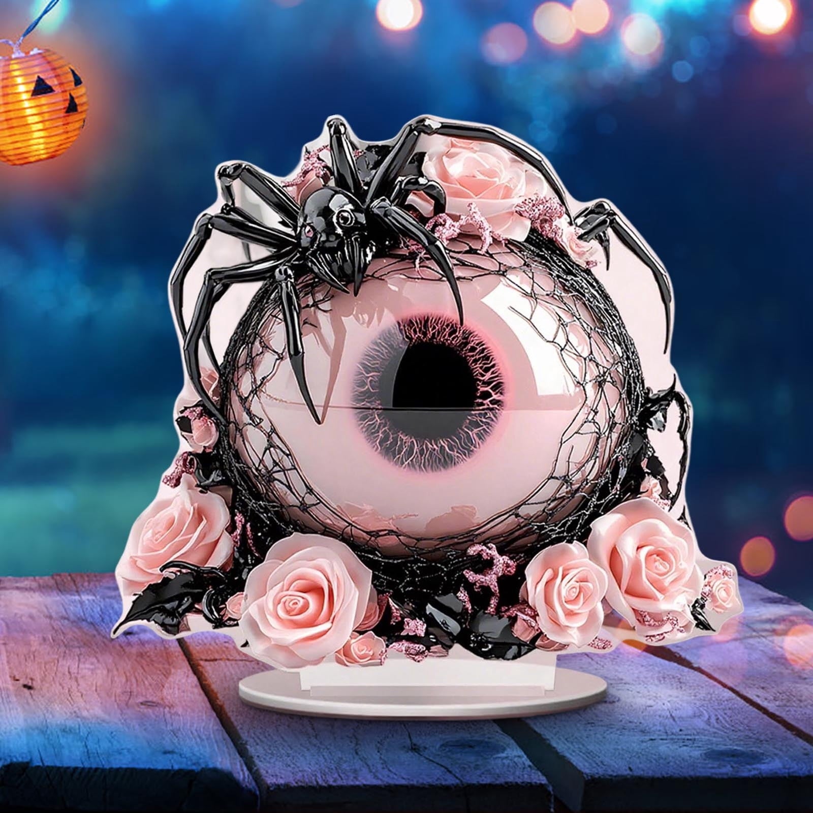 PEIBang Halloween Witch 2D Acrylic Decor,Halloween Tabletop Centerpiece for Living Room Home Party Decorations