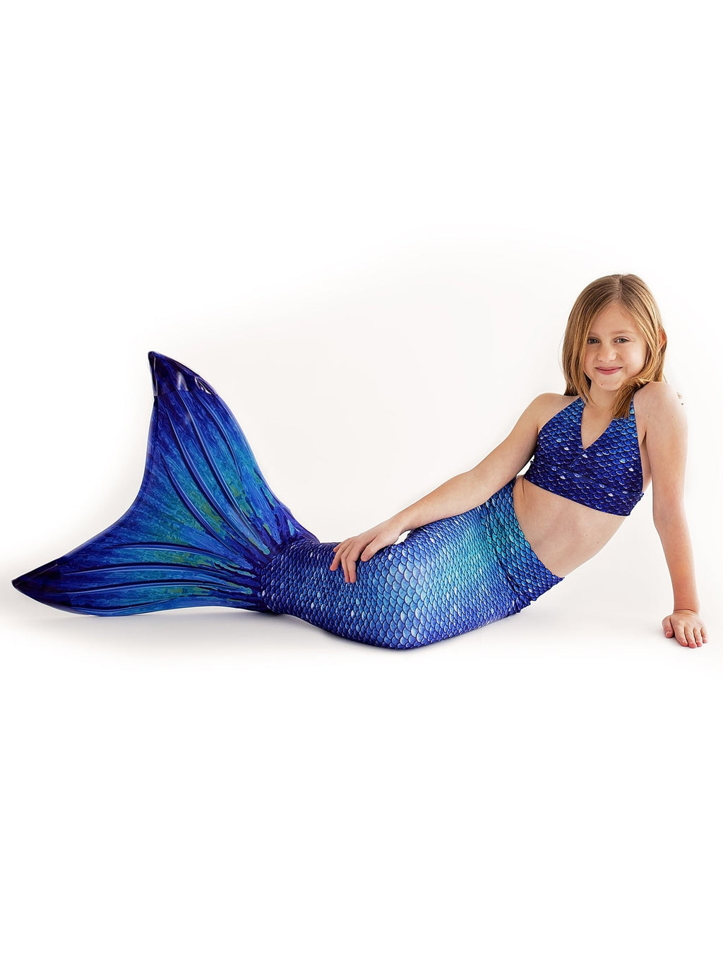 Sun Tail Mermaid Blue Lagoon Tail Skin, Size Child Extra Large (Monofin Not included) for Girls