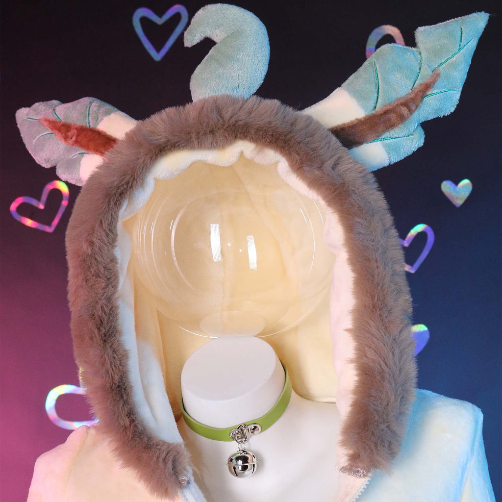 Women sexy Fluffy Hooded Bodysuit Halloween Deep V Kawaii One Piece Lingerie Rompers with Choker and Socks
