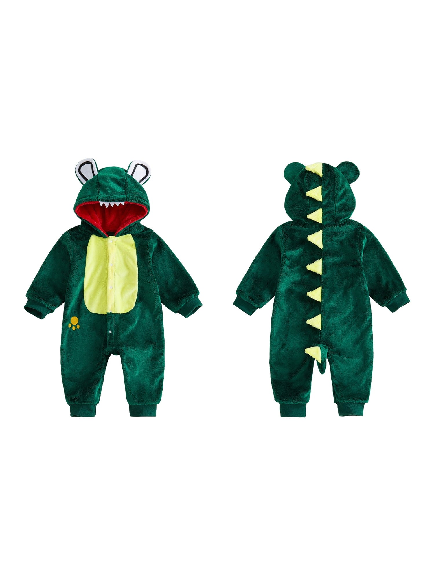 RUINIXCW Toddler Baby Boy Girl Halloween Animal Costume Kids Infant Baby Fleece Jumpsuit Warm Fall Winter Clothes Long Sleeve Hooded Romper Snowsuit