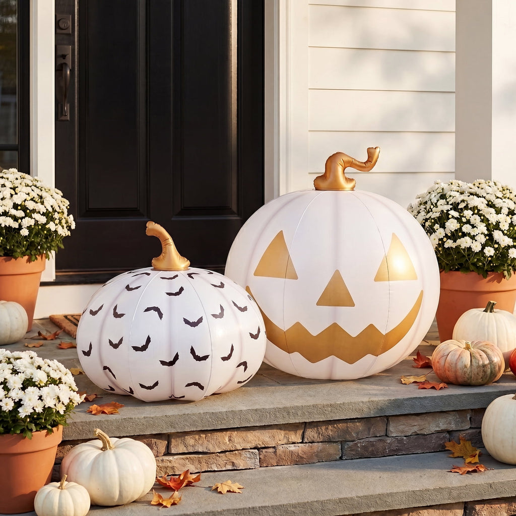 FUNBOY Inflatable Pumpkin Halloween Decorations Outdoor, 2-Pack